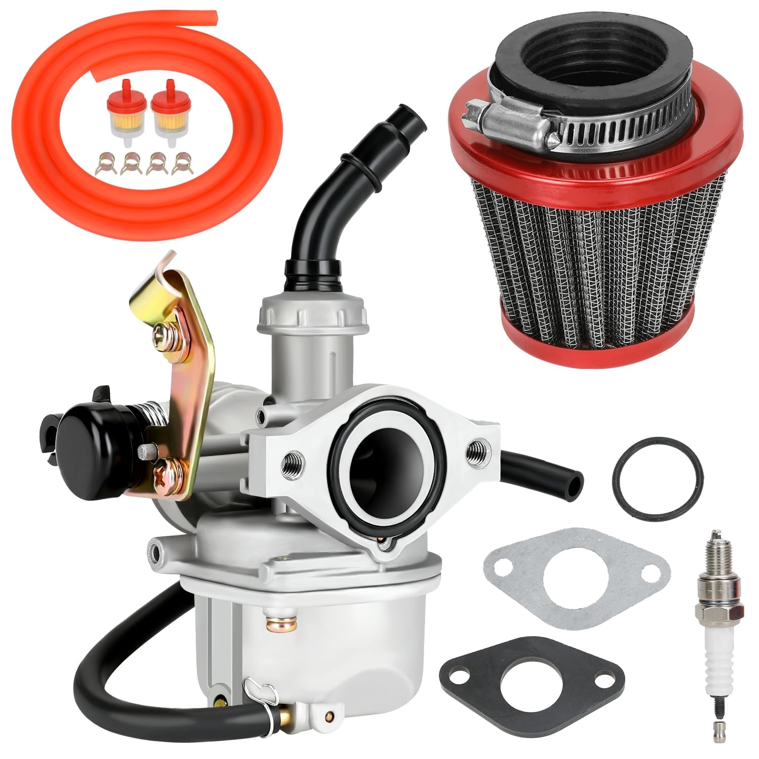 Carburetor and Throttle Cable Kit for PZ19 125cc for GY6 Scooter ATV and Moped Engines