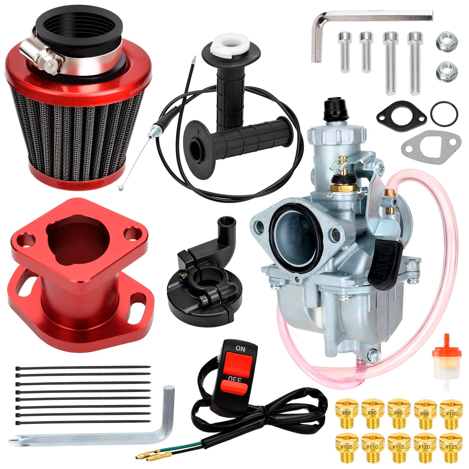 Carburetor and Throttle Cable Kit for VM22 GX160 212cc 224cc 196cc 26mm for ATV Dirt Bike Go Kart and Mini Bike Engines