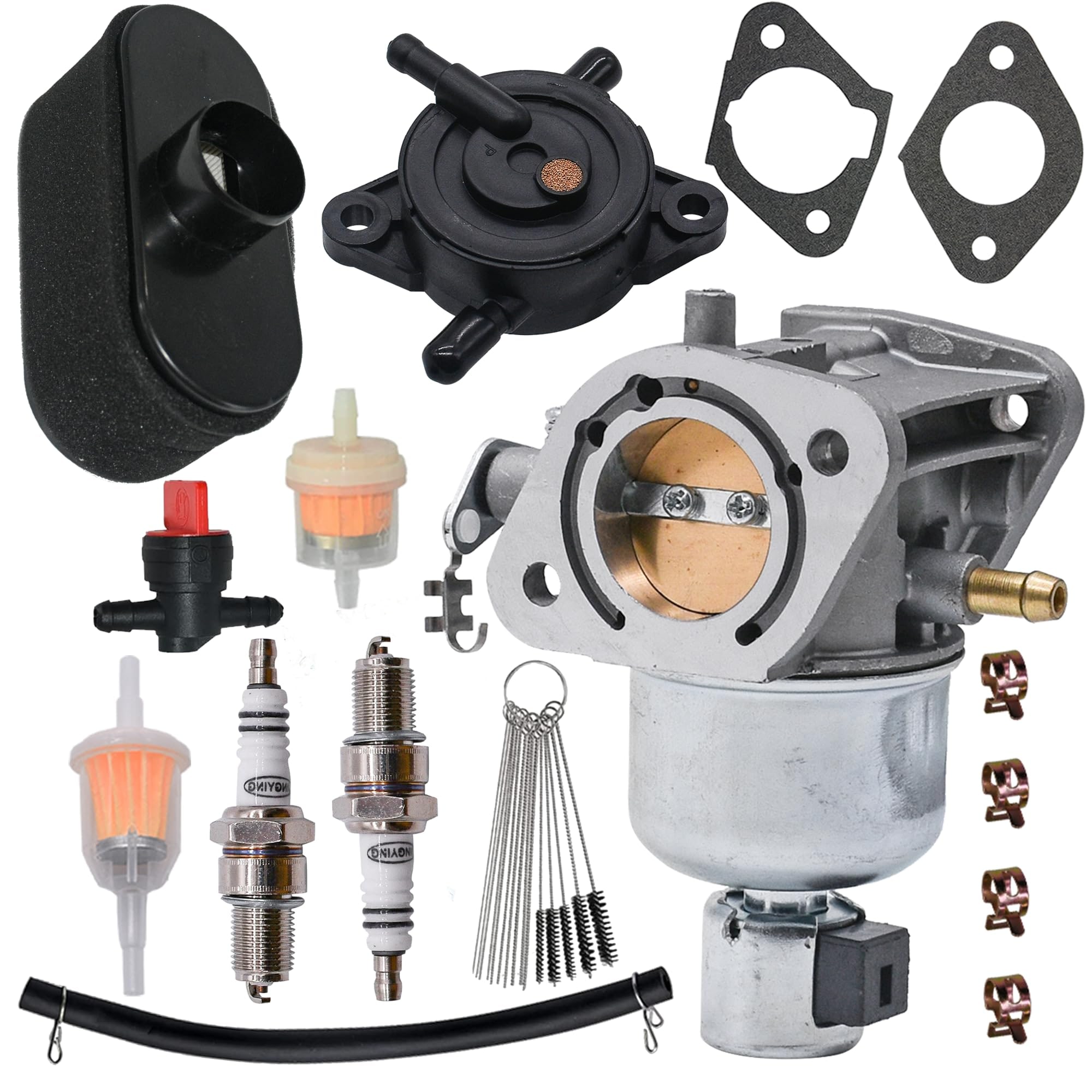 Carburetor Kit with Filter and Fittings for Lawn Mower and Utility Engines